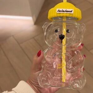Lala Land Bear Cup Tumbler with Straw